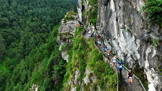 参与者中既, 级和国际赛, 国家步道徒